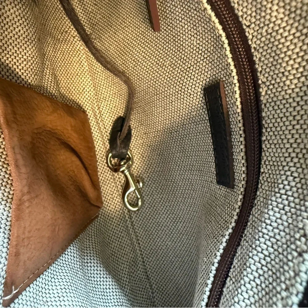 Vintage Dooney & Bourke Brown Suede Leather Shoulder Bag Satchel